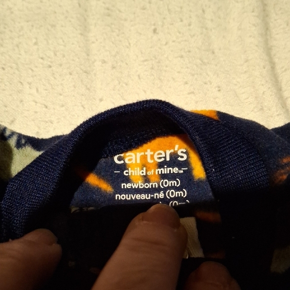 Carter's Blue and Orange Dinosaur Footies for Cozy Comfort Set Of 3 (Chi023) - Picture 2 of 5